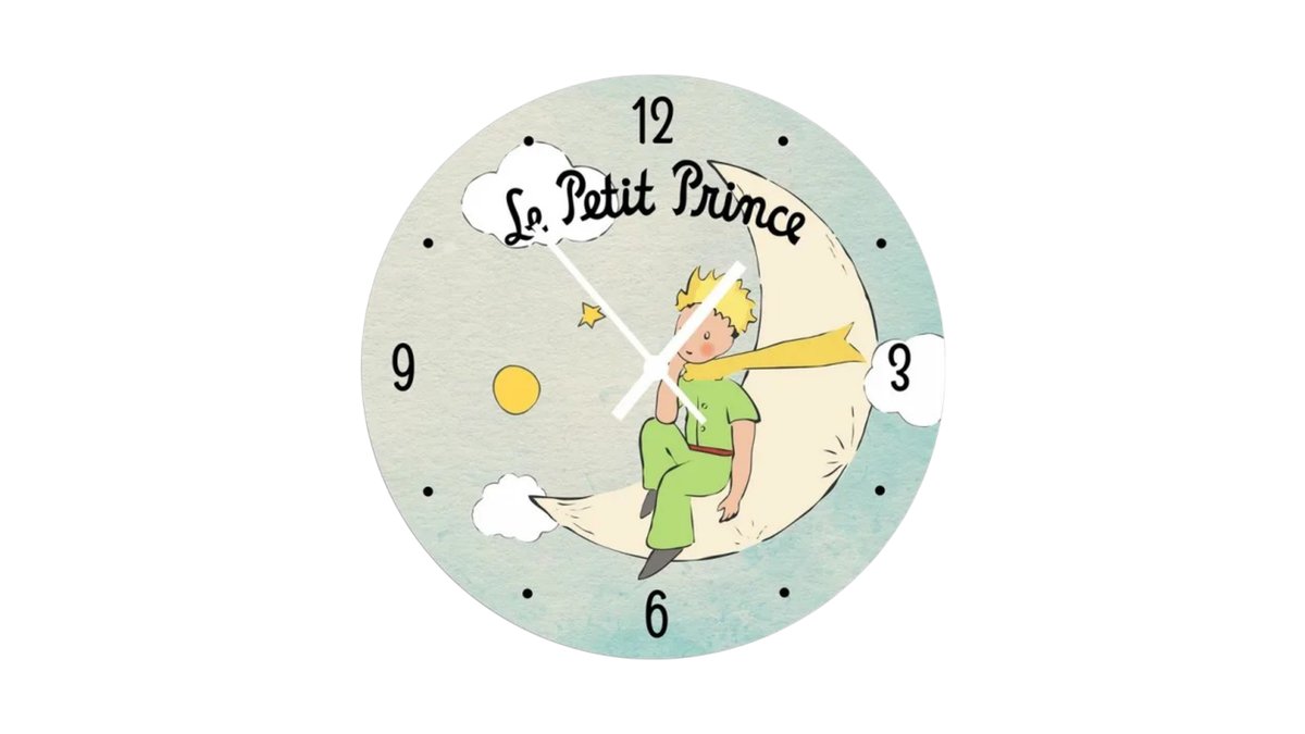 საათი (28 სმ) პატარა პრინცი (The Little Prince)